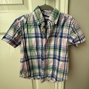 Ralph Lauren 2T Boys Plaid Button-Down Shirt - Pink, Green, Blue